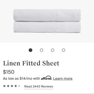 Parachute Linen Fitted Sheet, King size, white